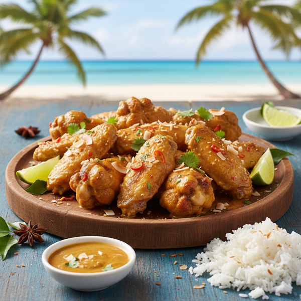 Tropical Coconut Curry Chicken Wings recipe