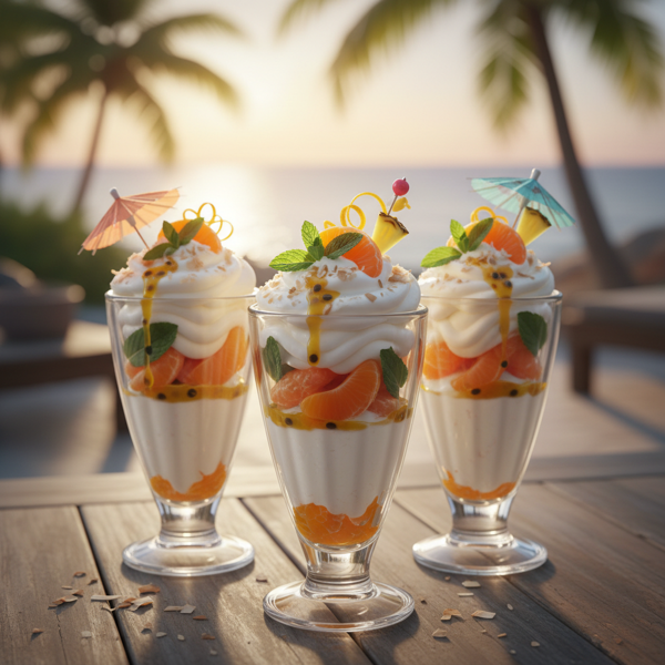 Tropical Coconut Mandarin Delight Parfaits recipe
