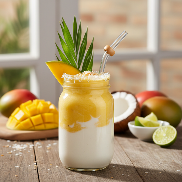 Tropical Coconut Mango Bliss Smoothie recipe