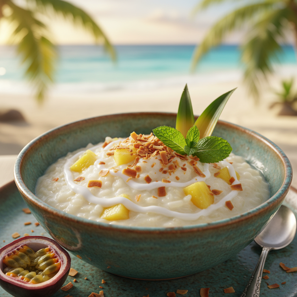 Tropical Coconut Pineapple Rice Pudding recipe