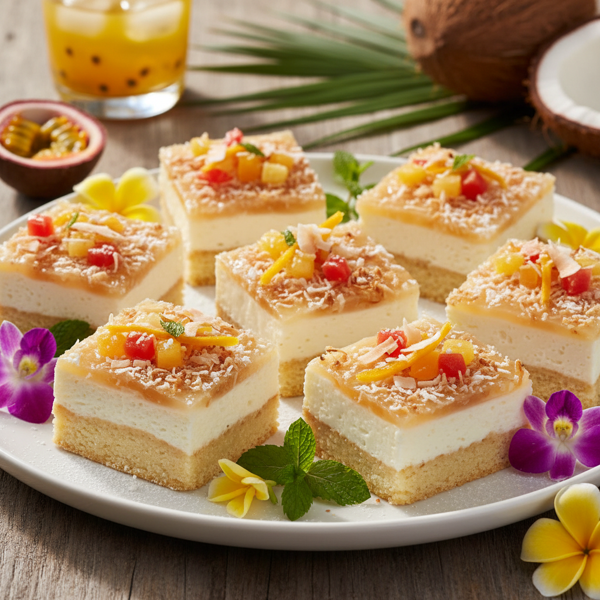 Tropical Coconut Pudding Squares recipe