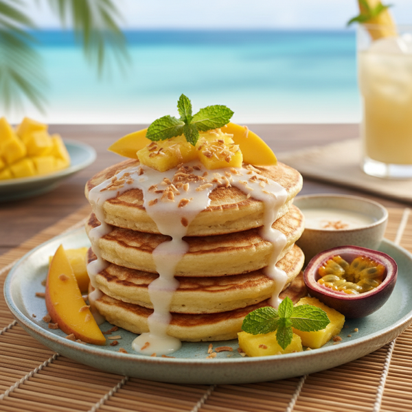 Tropical Coconut Rice Pancakes recipe