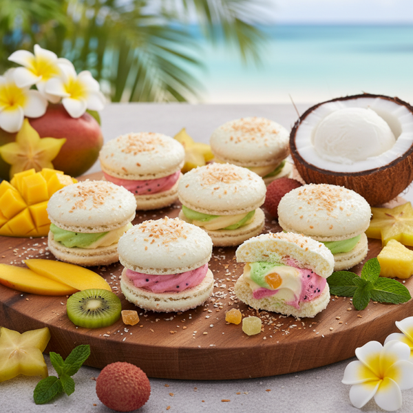Tropical Coconut Sherbet Macaroons recipe