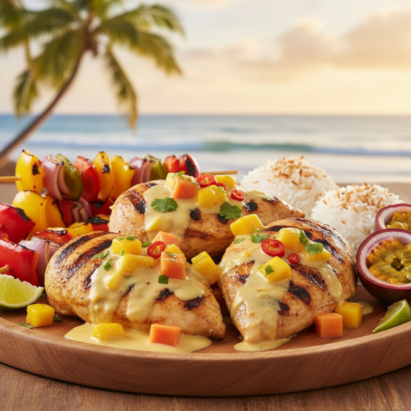 Tropical Creamy Grilled Chicken Delight recipe