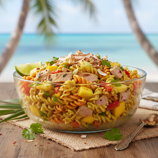 Tropical Curry Tuna Twist Pasta Salad recipe