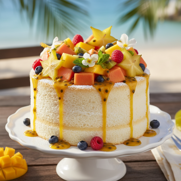 Tropical Delight Angel Food Cake recipe