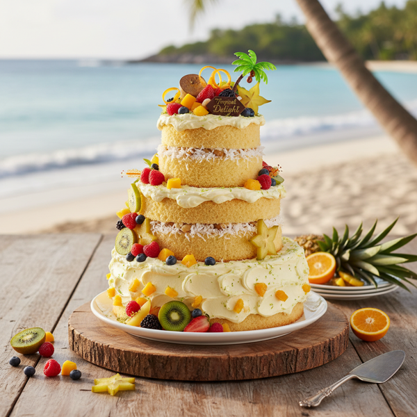 Tropical Delight Cake with Citrus Pineapple Frosting recipe