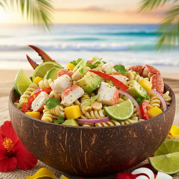 Tropical Delight Crab Pasta Salad recipe