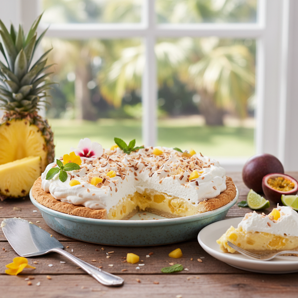 Tropical Delight Pineapple Cream Pie