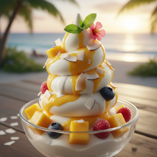 Tropical Dream Coconut Mango Frozen Yogurt recipe