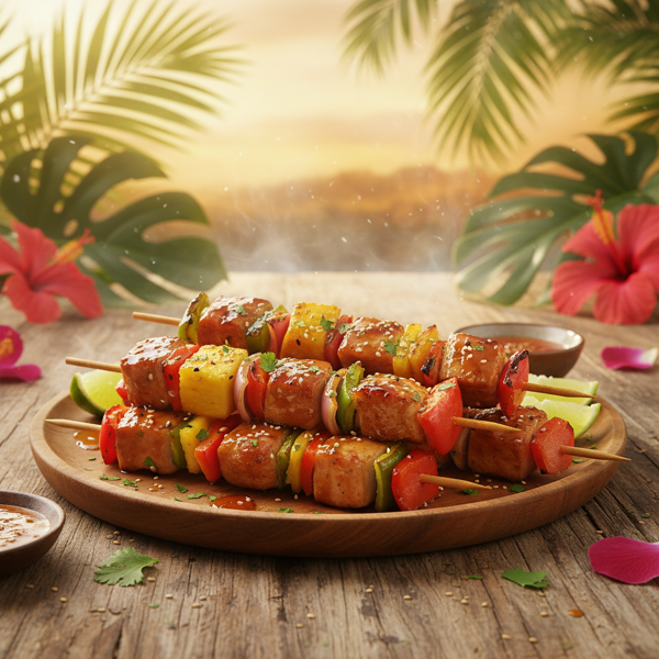 Tropical Fiesta Pork Skewers recipe