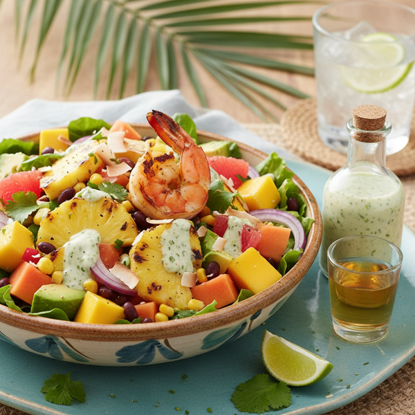 Tropical Fiesta Salad with Tequila-Lime Dressing recipe
