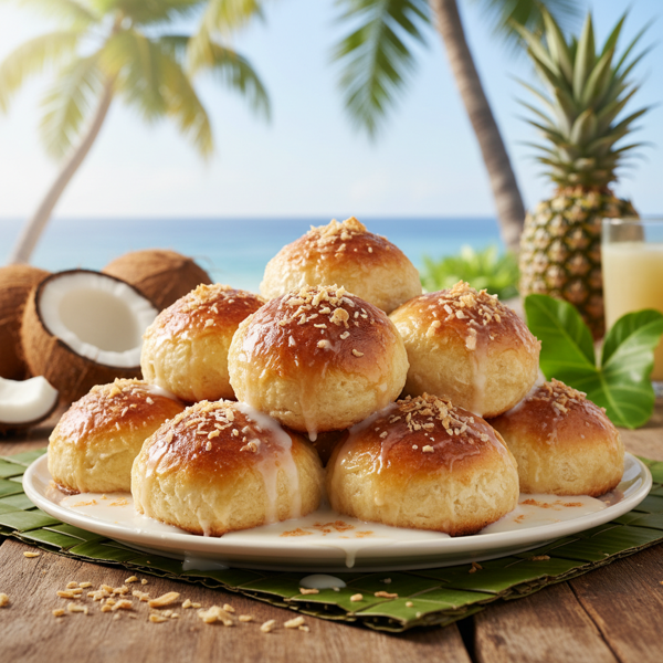 Tropical Fijian Coconut Buns recipe