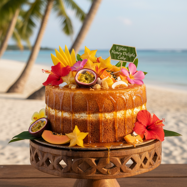 Tropical Fijian Honey Delight Cake recipe