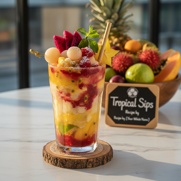 Tropical Fresh Fruit Daiquiri Delight recipe