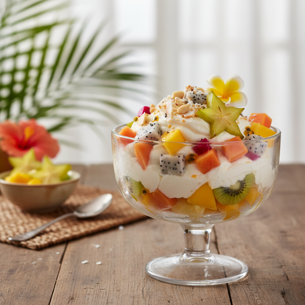 Tropical Fruit Whip Salad recipe