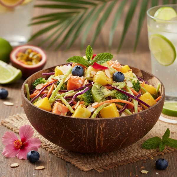 Tropical Fruity Broccoli Slaw Delight recipe