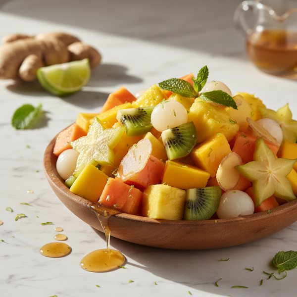 Tropical Ginger Infused Fruit Medley recipe