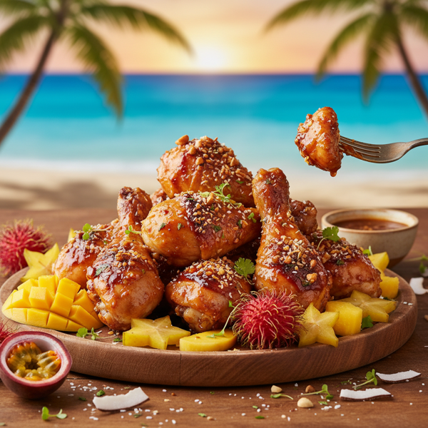 Tropical Glazed Chicken Drumsticks recipe