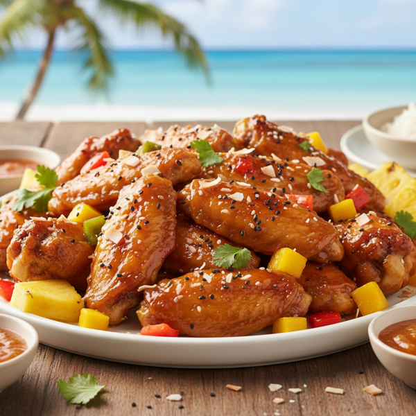Tropical Glazed Hawaiian Chicken Wings recipe