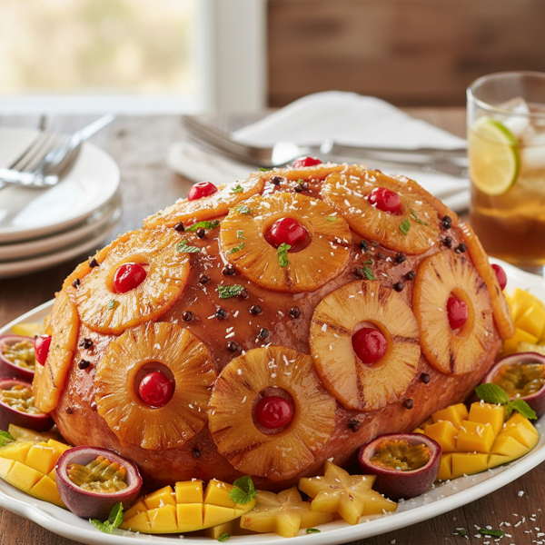 Tropical Glazed Pineapple Ham Delight recipe