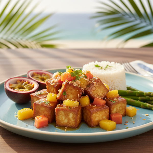 Tropical Glazed Tofu Delight recipe