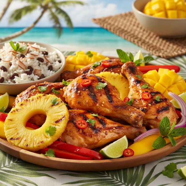 Tropical Grilled Caribbean Chicken recipe
