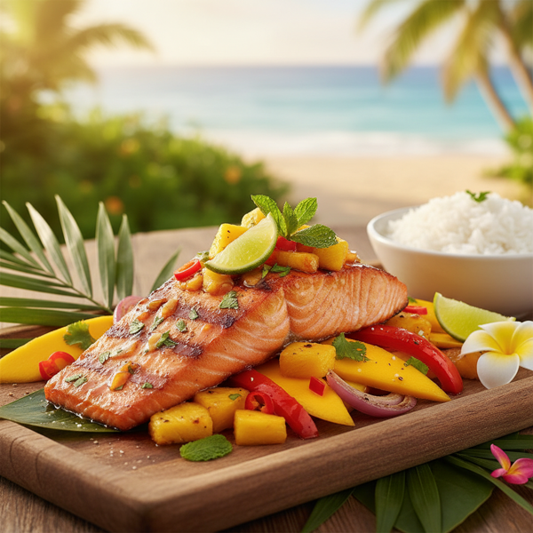 Tropical Grilled Salmon Delight recipe