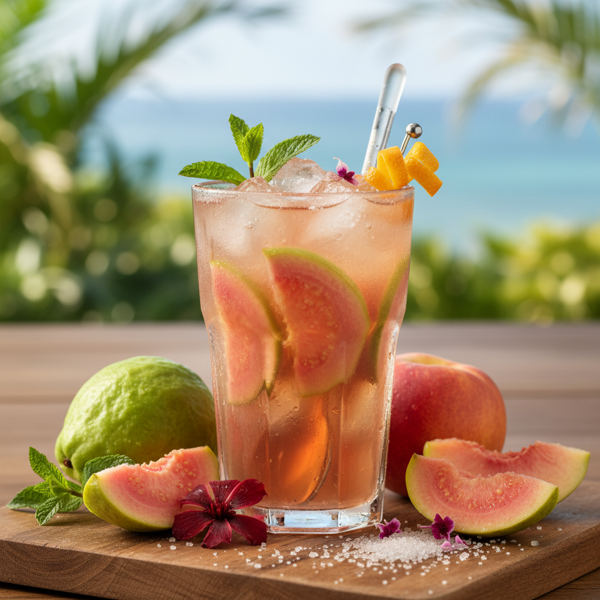 Tropical Guava-Peach Iced Tea Delight recipe