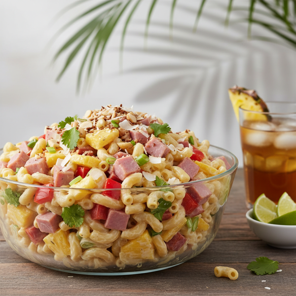 Tropical Ham & Pineapple Macaroni Salad recipe