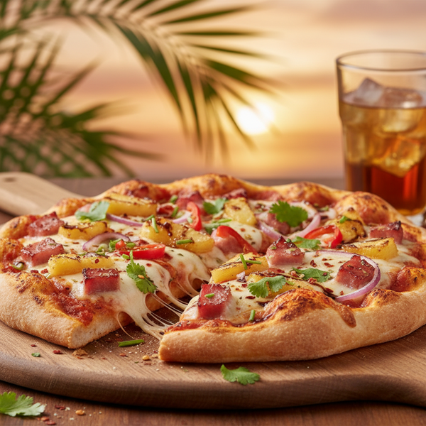 Tropical Ham and Pineapple Delight Pizza recipe