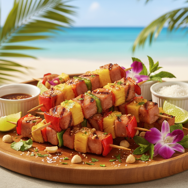 Tropical Ham and Pineapple Delight Skewers recipe
