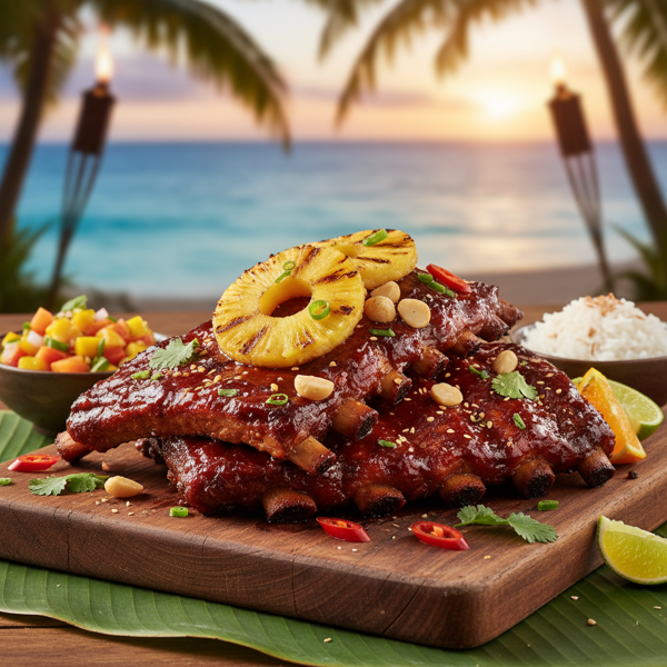 Tropical Hawaiian BBQ Baby Back Ribs recipe