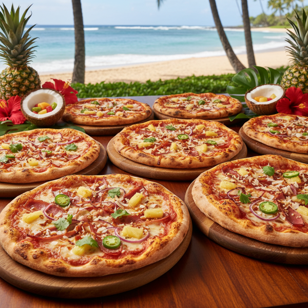 Tropical Hawaiian Delight Pizzas recipe