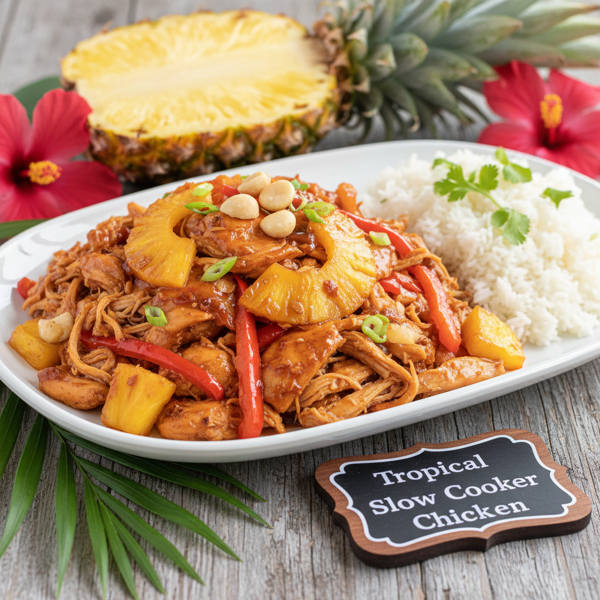 Tropical Hawaiian Slow Cooker Chicken recipe