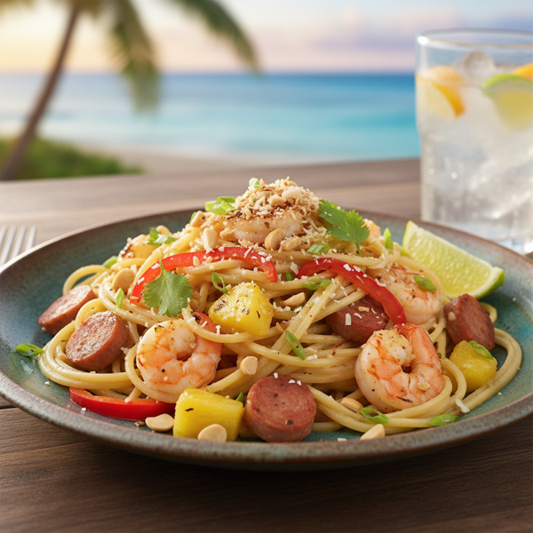 Tropical Hawaiian Spaghetti Delight recipe