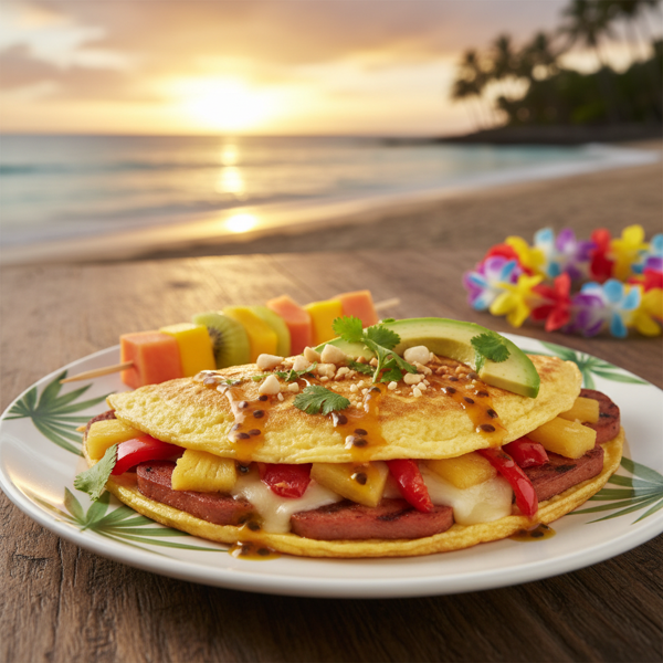 Tropical Hawaiian Sunrise Omelette recipe