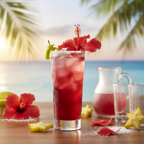 Tropical Hibiscus Breeze Cocktail recipe