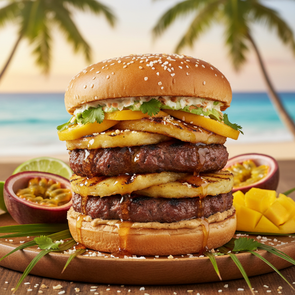 Tropical Honey Grilled Burgers recipe
