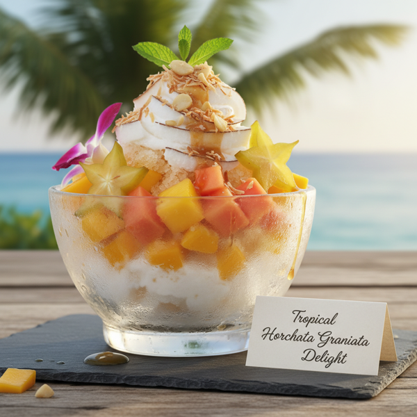 Tropical Horchata Granita Delight recipe