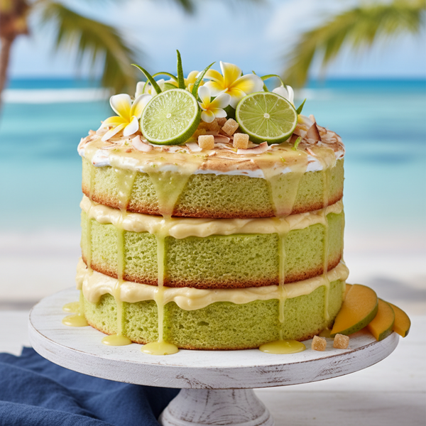 Tropical Key Lime Delight Cake recipe