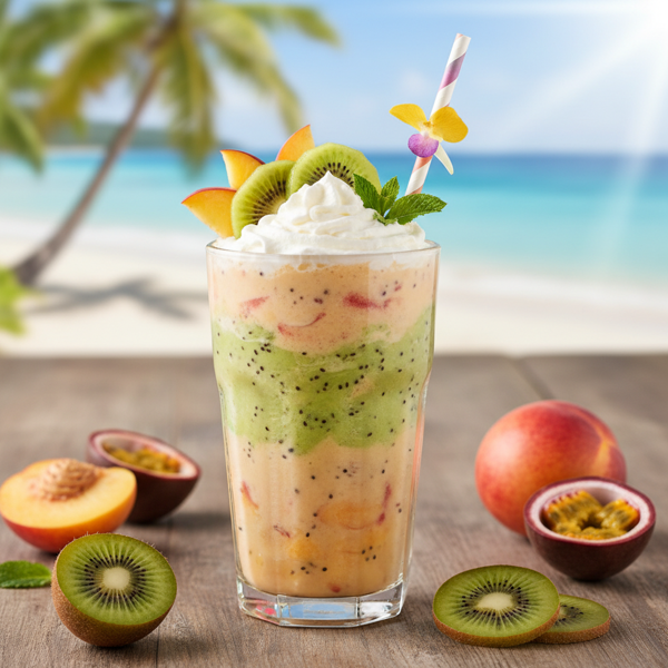 Tropical Kiwi-Peach Bliss Smoothie recipe
