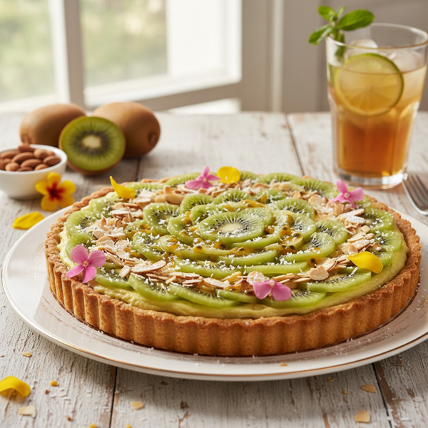 Tropical Kiwi Almond Tart recipe