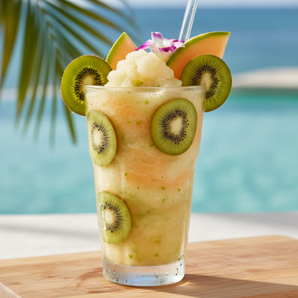 Tropical Kiwi Melon Slushy recipe