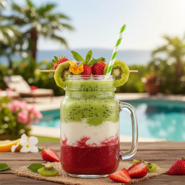 Tropical Kiwi Strawberry Bliss Smoothie recipe