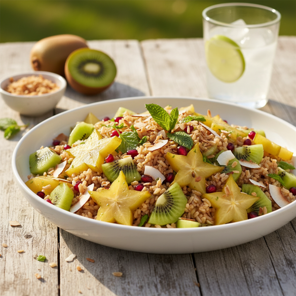 Tropical Kiwi & Brown Rice Salad recipe