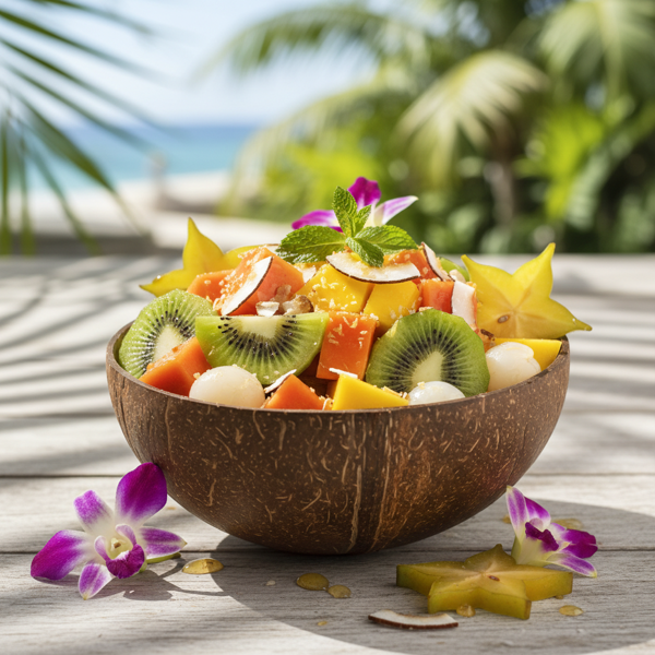 Tropical Kiwi and Papaya Fruit Salad recipe