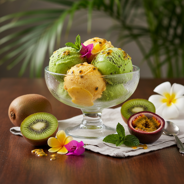 Tropical Kiwi and Passionfruit Sorbet recipe