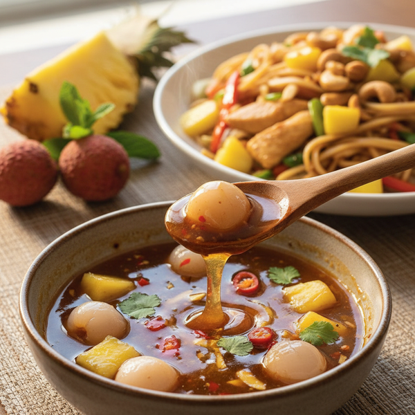 Tropical Lychee Pineapple Stir-Fry Glaze recipe
