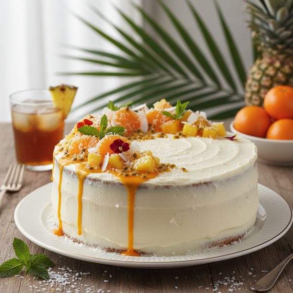 Tropical Mandarin Pineapple Cake recipe